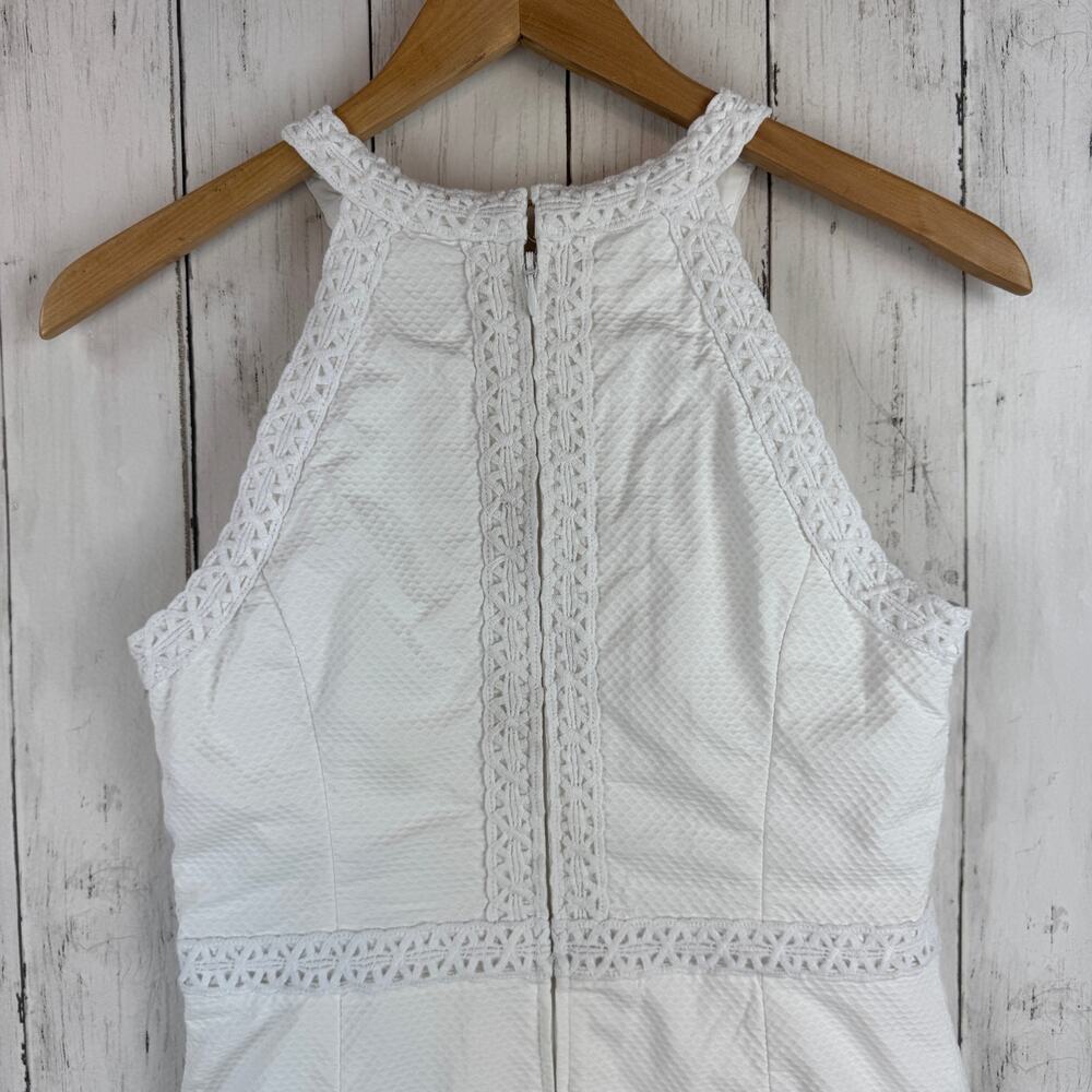 Lilly Pulitzer Resort White Lace Charlize Stretch Shift Halter Mini Dress Size 0 - Picture 9 of 16